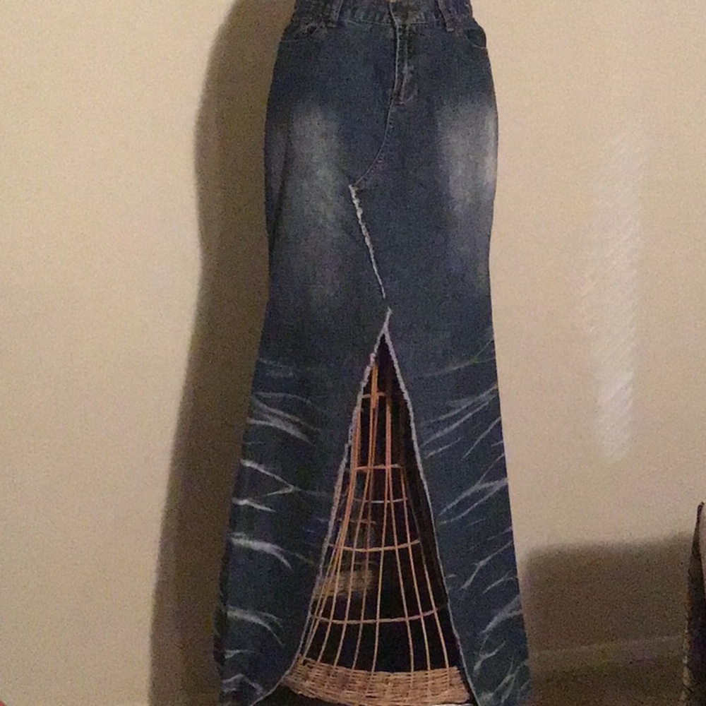 Maxi jean flare skirt to cute💕🌺💕
